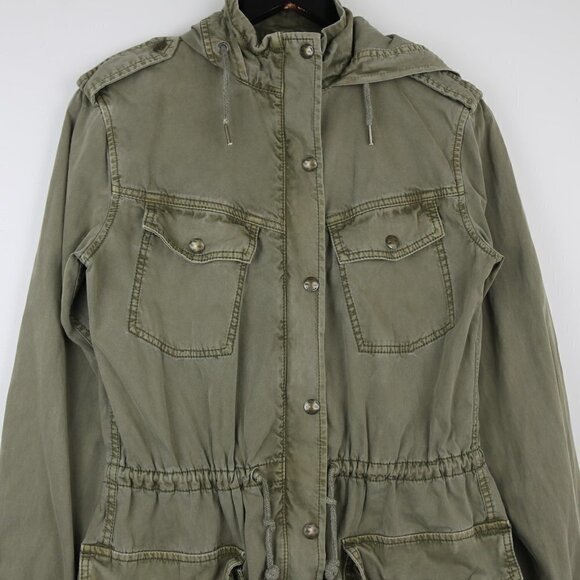 Talula Trooper Jacket Lived-in Utility Azure Skies in Dark Olive Green Size XS - Picture 2 of 9